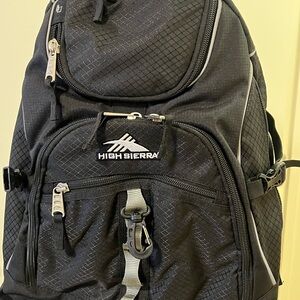High Sierra Black Backpack with Multiple Compartments